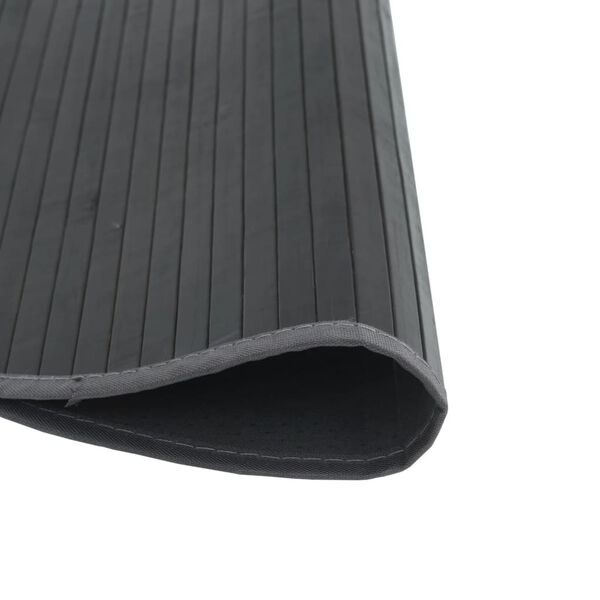 vidaXL Matto pyöreä harmaa 100 cm bambu
