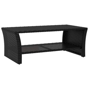vidaXL Sohvap&ouml;yt&auml; musta 100x50x40 cm polyrottinki