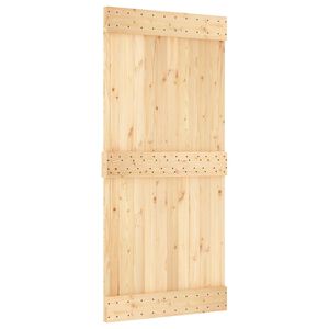 vidaXL Liukuovi NARVIK Luonnollinen ja musta 95 x 210 cm (213,5 cm)