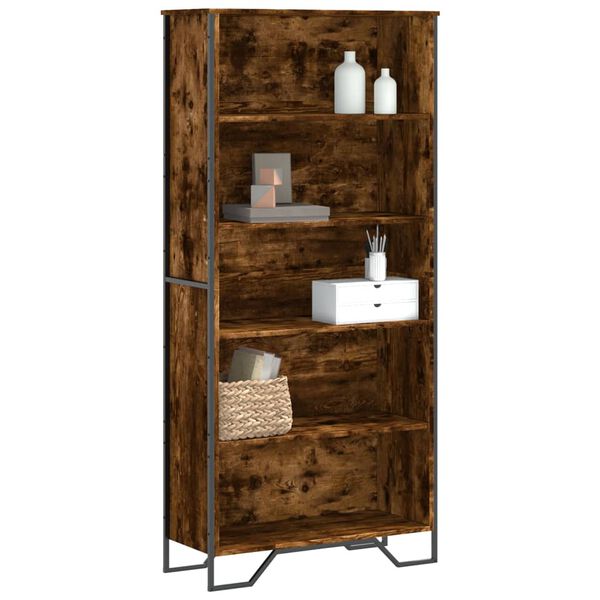 vidaXL Kirjahylly savutammi 80x31x169 cm tekninen puu