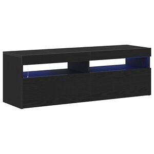 vidaXL TV-kaappi 120 x 35 x 40 cm Musta tammi. Tekninen puu