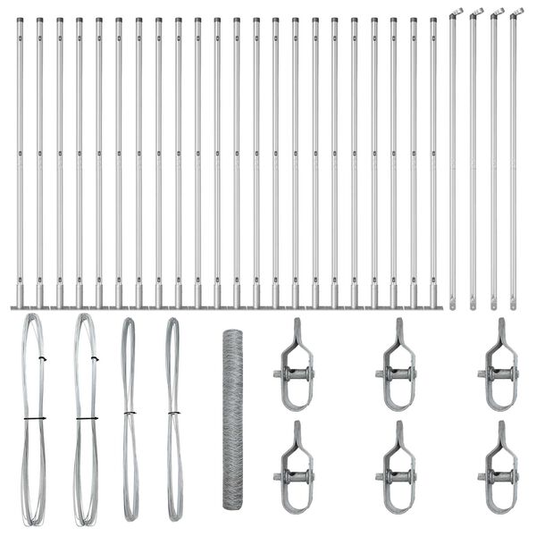 vidaXL Aitalatu Hopea 50 x 1,2 m (50 mm verkko) Ter&auml;s