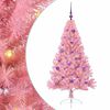 vidaXL Tekokuituinen Esivalmistettu Joulukuusi Pinkki 150 cm