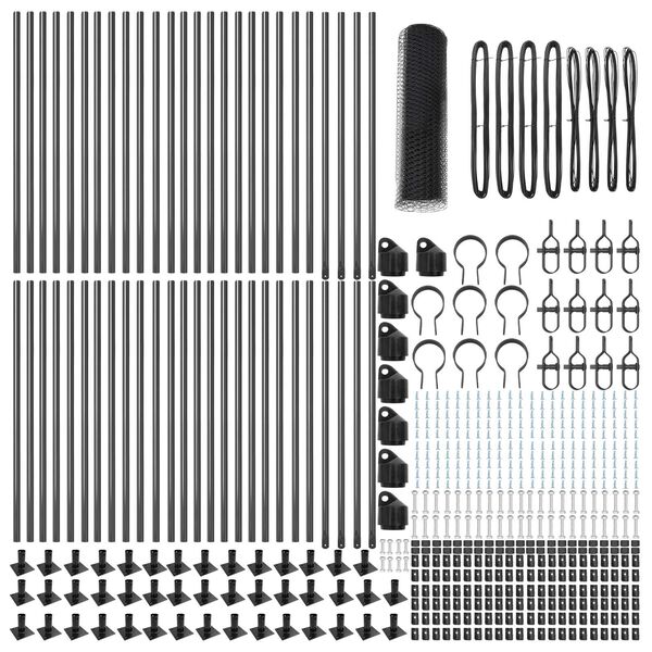 vidaXL Aitalatu Harmaa 100 x 0,6 m (13 mm verkkokaavio)
