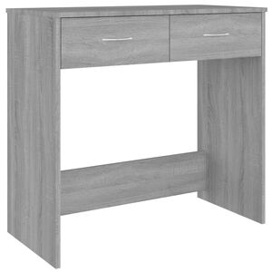 vidaXL Ty&ouml;p&ouml;yt&auml; harmaa Sonoma 80x40x75 cm tekninen puu