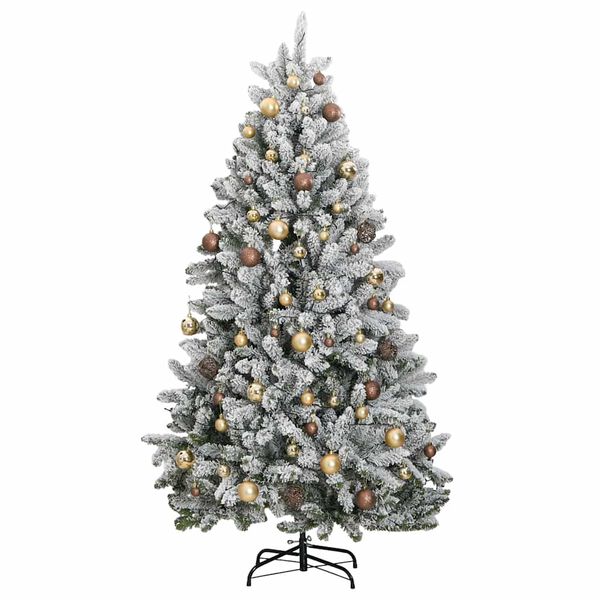 vidaXL Tekojoulukuusi saranoilla 300 LED-valoa ja joulupalloa 180 cm