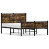 vidaXL Metallinen s&auml;ngynrunko ilman patjaa savutammi 120x200 cm