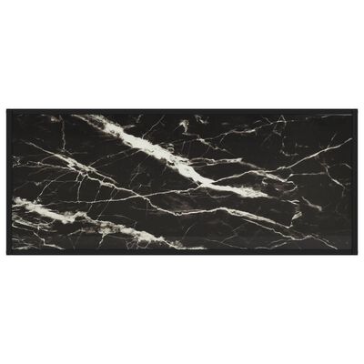vidaXL Sohvapöytä musta mustalla marmorilasilla 120x50x35 cm