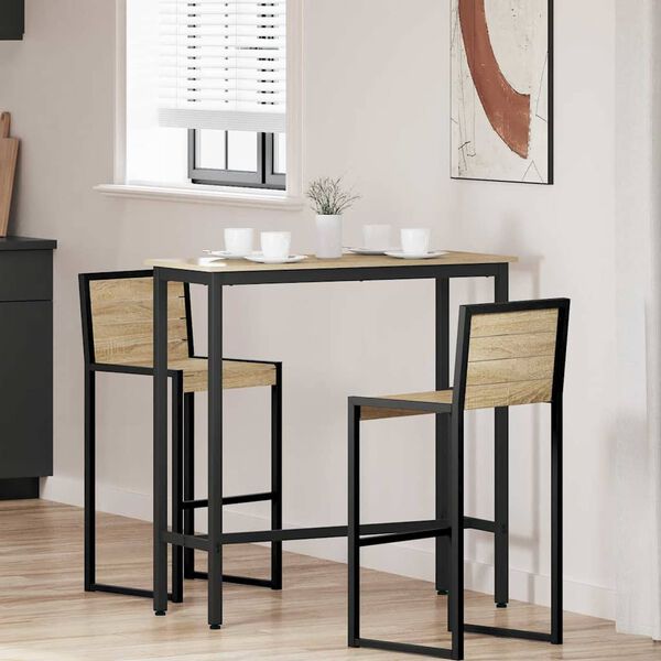 vidaXL P&ouml;yt&auml; Sonoman tammi 100 x 40 x 100,5 cm Kehitetty puu ja ter&auml;s