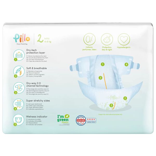 Pillo Vauvanvaipat 186 kpl koko 2 (4-8 kg)