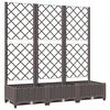 vidaXL Puutarhan istutuslaatikko s&auml;leik&ouml;ll&auml; ruskea 120x40x121,5 cm PP