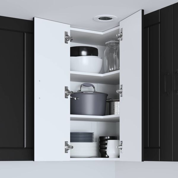 vidaXL Keitti&ouml;kaappi Musta 57 x 57 x 80 cm Tekninen puu