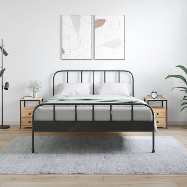 vidaXL Yöpöydät 2 kpl Sonoma-tammi 34x35,5x50 cm tekninen puu