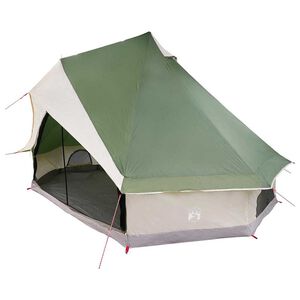 vidaXL Perhe Tipi Teltta katolla Vihreä ja beige 400 x 346 x 250 cm