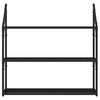 vidaXL Sein&auml;hylly 3 kerrosta musta 80x21x78,5 cm tekninen puu