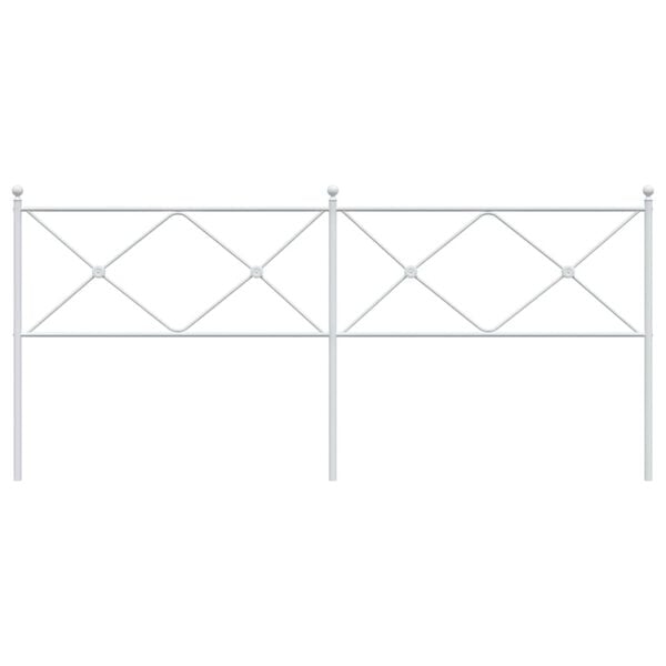 vidaXL Metallinen vaihtop&auml;&auml;ty valkoinen 200 cm