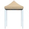 vidaXL Taitettava pop-up juhlateltta beige 200x200x306 cm