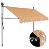 vidaXL Sis&auml;&auml;nkelattava markiisi LED-valoilla 250 cm keltainen/sininen