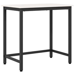 vidaXL P&ouml;yt&auml; Valkoinen 80 x 50 x 77 cm Kehitetty puu ja ter&auml;s