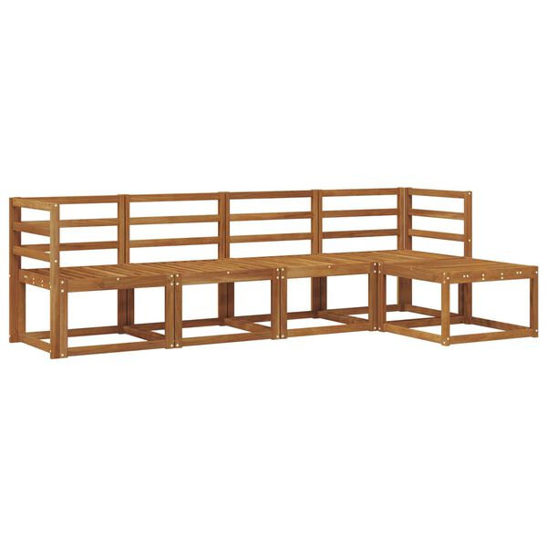 vidaXL Ulkosohvakokoelma 5 pcs Luonnollinen Tihe&auml; akasiapuu