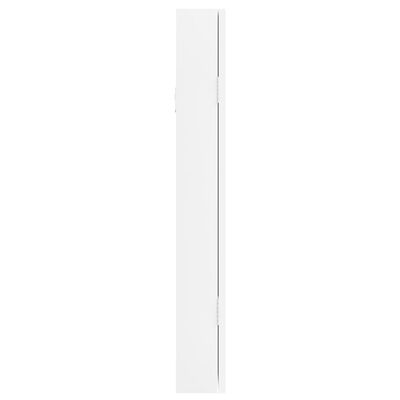 vidaXL Peilikorukaappi seinäkiinnitettävä valkoinen 30x8,5x67 cm