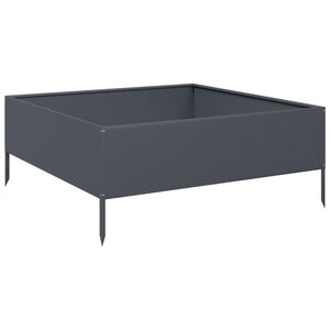 vidaXL Korotettu kukkalaatikko antrasiitti 100x100x25 cm ter&auml;s