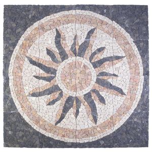 vidaXL Mosaiikkilaattat Aurinkokuviolla Moniv&auml;rinen 120 x 120 cm