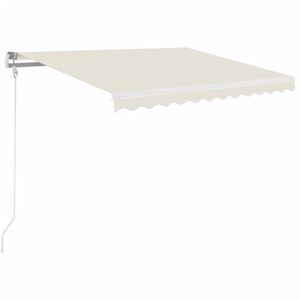 vidaXL Manuaalisesti sis&auml;&auml;nkelattava markiisi 350x250 cm kerma