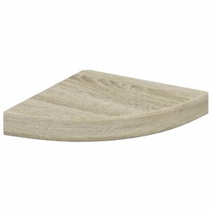 vidaXL Kelluva kulmahylly tammi 25x25x3,8 cm MDF