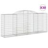vidaXL Kaarevat kivikorit 30 kpl 300x50x120/140 cm galvanoitu rauta
