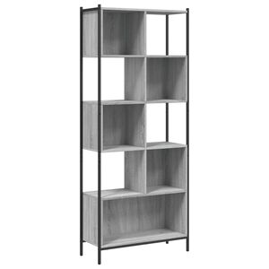 vidaXL Kirjahylly harmaa Sonoma 72x28x172 cm tekninen puu