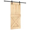 vidaXL Liukuovi 90 x 210 cm Massiivinen m&auml;nty (k&auml;sittelem&auml;t&ouml;n)