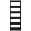vidaXL Kirjahylly/tilanjakaja musta 60x30x166 cm tekninen puu