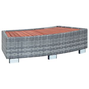 vidaXL Porealtaan porras harmaa polyrottinki 92x45x25 cm