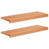 vidaXL Portaiden p&auml;&auml;llysteet 2 kpl 80 x 30 x 2 cm Lakka Kiinte&auml; py&ouml;kki