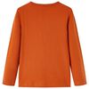 Lasten pitk&auml;hihainen T-paita vaalea ruoste 128