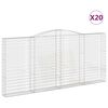 vidaXL Kaarevat kivikorit 20 kpl 400x30x180/200 cm galvanoitu rauta