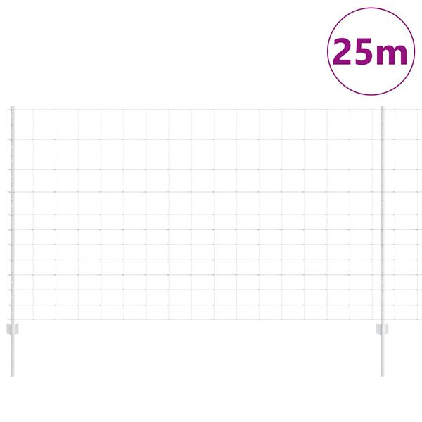 vidaXL Aita ja Tuki Hopea 1,4 x 25 m Ter&auml;s