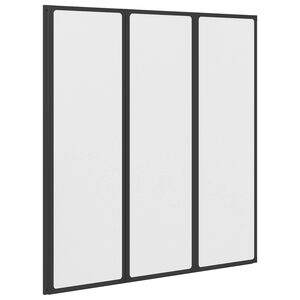 vidaXL Taitettava suihkuverho Musta ja T&auml;ysi Pakkanen 132 x 2 x 140 cm