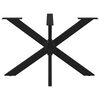 vidaXL Ruokap&ouml;yd&auml;n jalka h&auml;m&auml;h&auml;kinmuotoinen musta 120x68x(72-73) cm ter&auml;s