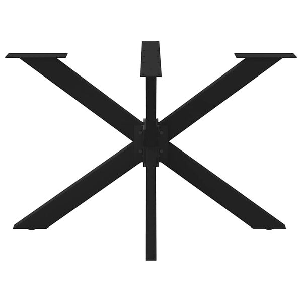 vidaXL Ruokap&ouml;yd&auml;n jalka h&auml;m&auml;h&auml;kinmuotoinen musta 120x68x(72-73) cm ter&auml;s