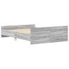 vidaXL Sängynrunko päädyillä harmaa Sonoma 140x200 cm