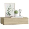 vidaXL Seinälaatikkohylly tammi 40x23,5x10 cm MDF