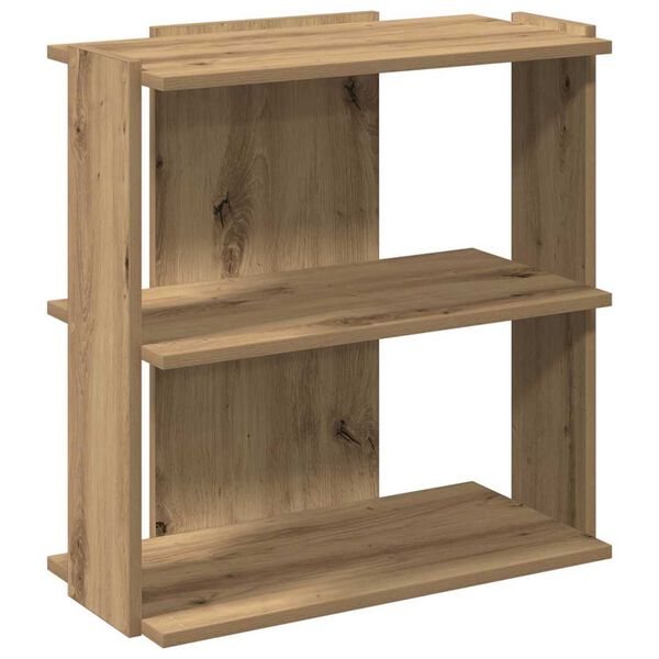 vidaXL kirjahylly 3-kerroksinen Artisan Oak 60x30x60 cm tekninen puu