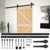 vidaXL Liukuovi 100 x 210 cm T&auml;ysi m&auml;nty Luonnollinen ja musta