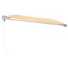 vidaXL Sisäänkelattava markiisi keltavalkoinen 5x3 m kangas/alumiini