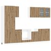 vidaXL Keitti&ouml; Yksikk&ouml; Lyon 8 pcs Artisaanitammi Tekninen puu