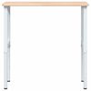 vidaXL Työpenkki 100x60x(71,5-98) cm täysi tammi suorakaide