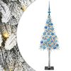 vidaXL Joulukuusi 150 LED-valoilla Valkoinen 120 cm PE ja Ter&auml;s
