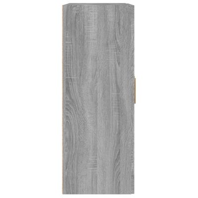 vidaXL Seinäkaappi harmaa Sonoma 69,5x32,5x90 cm tekninen puu
